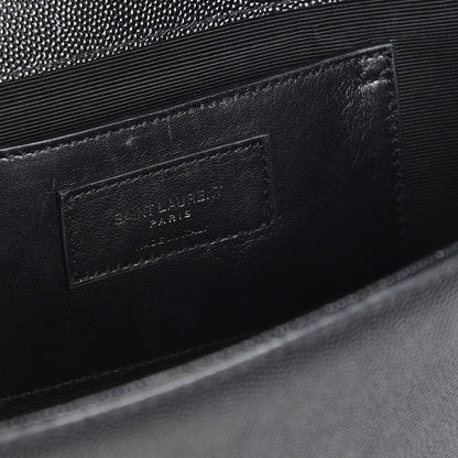 Saint Laurent Grain De Poudre Medium Classic Monogram Kate Satchel Black 6 of 7
