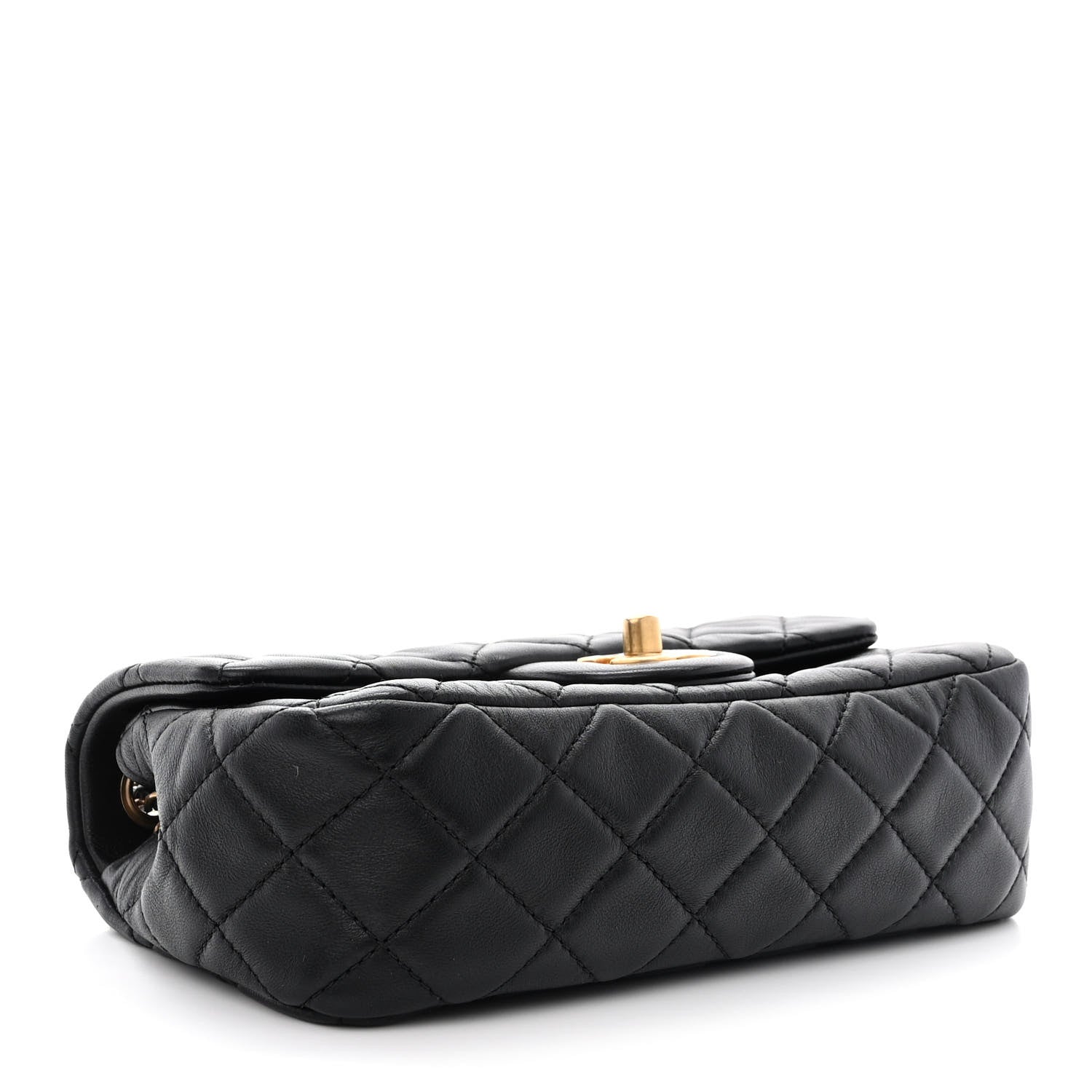 Chanel Lambskin Quilted Mini Pearl Crush Rectangular Flap Black 4 of 11