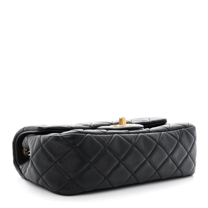 Chanel Lambskin Quilted Mini Pearl Crush Rectangular Flap Black 4 of 11