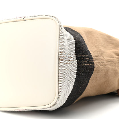 Burberry Canvas Mega Check Mini Ashby Tassel Crossbody White 6 of 9