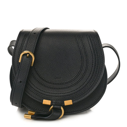 Chloe Grained Calfskin Small Marcie Saddle Bag Black 1 of 8