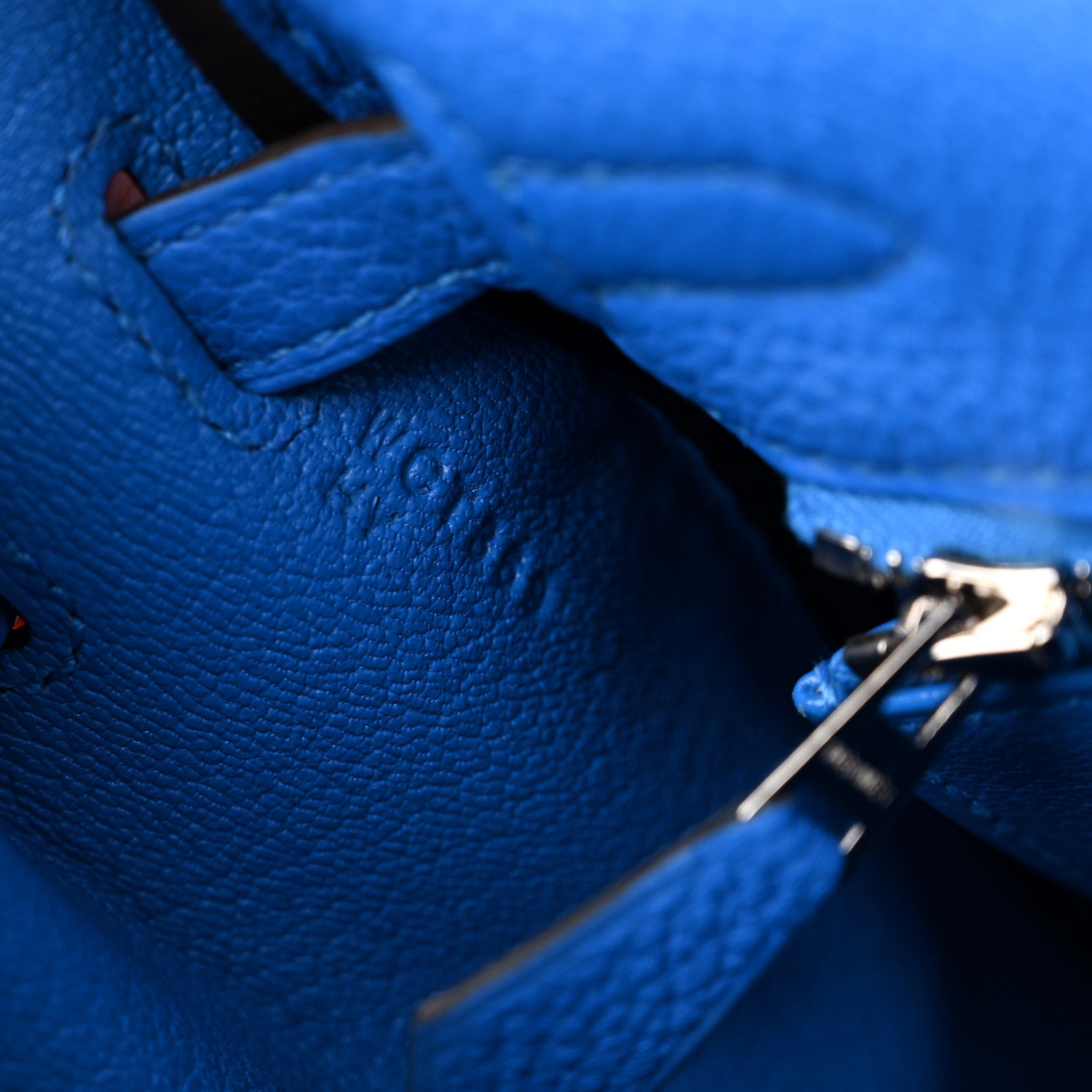 Hermes Togo Kelly Retourne 25 Bleu France 7 of 10