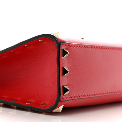 Valentino Garavani Vitello Medium Rockstud Flip Lock Crossbody Bag Rosso Valentino 8 of 9