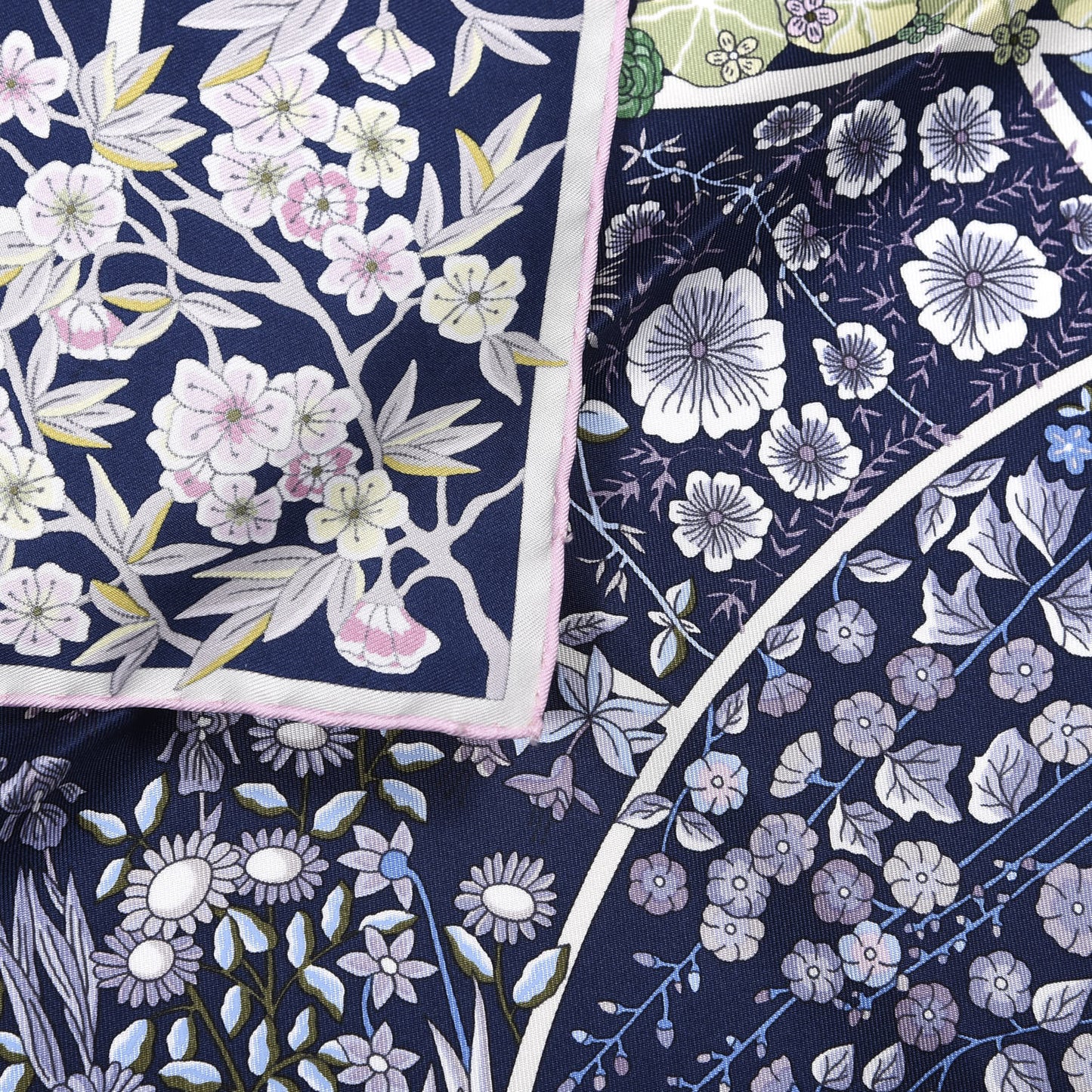 Silk Fleurs De Giverny Scarf 90