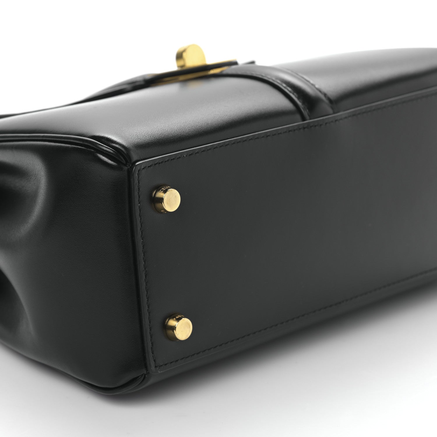 Celine Satinated Calfskin Small 16 Top Handle Bag Black 9 of 10