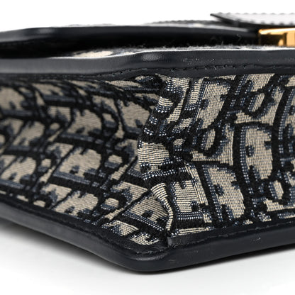 Christian Dior Oblique 30 Montaigne Flap Bag Blue 8 of 9