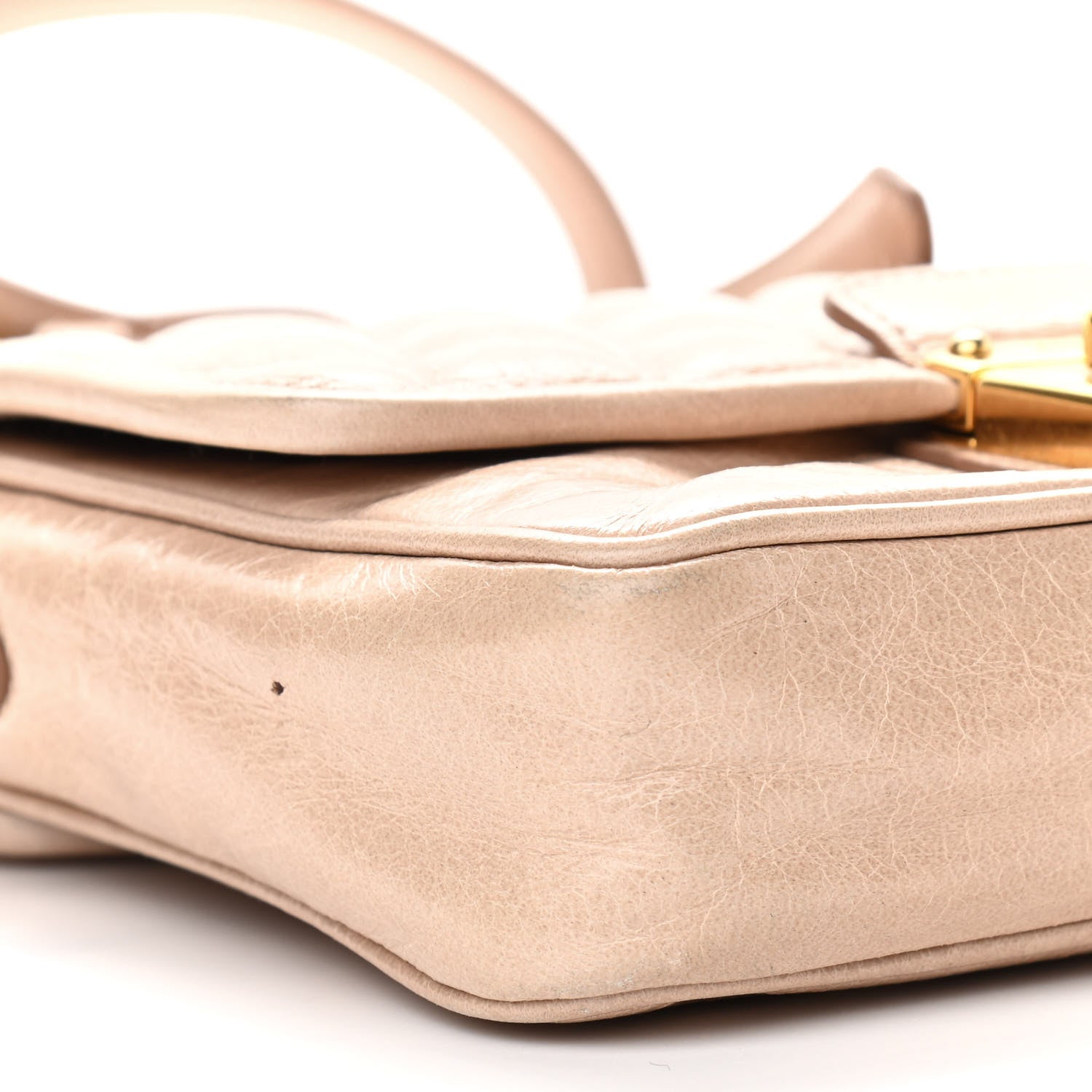 Miu Miu Vitello Lux Quilted Crossbody Cipria 10 of 12