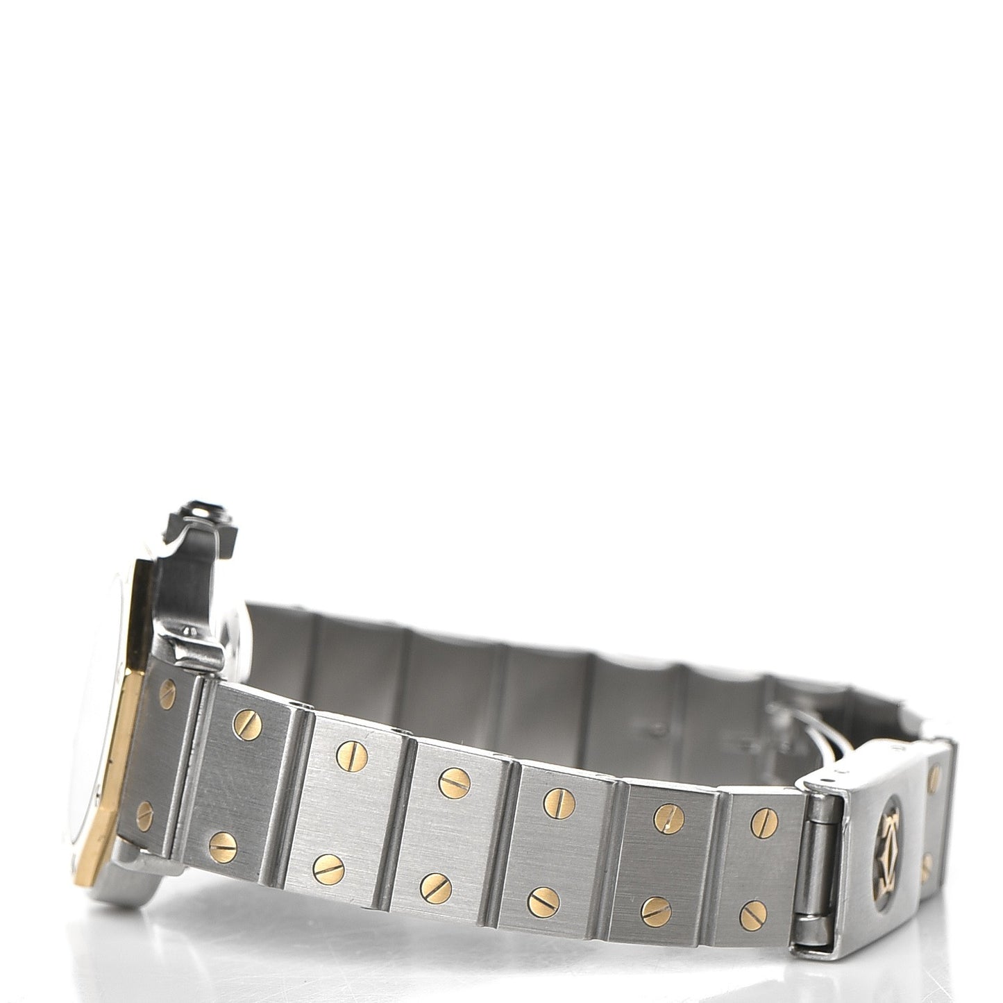 Stainless Steel 18K Yellow Gold 24mm Santos Octagon Automatic Watch