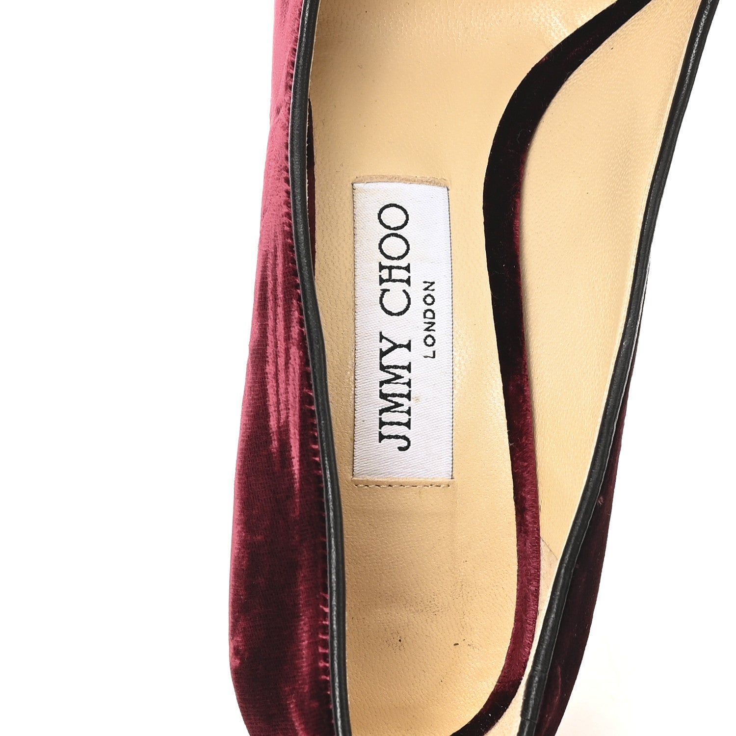 Jimmy Choo Velvet Romy 100 Pumps 37.5 Bordeaux 8 of 9