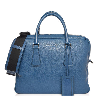 Prada Vitello Daino Briefcase Cobalto 1 of 7