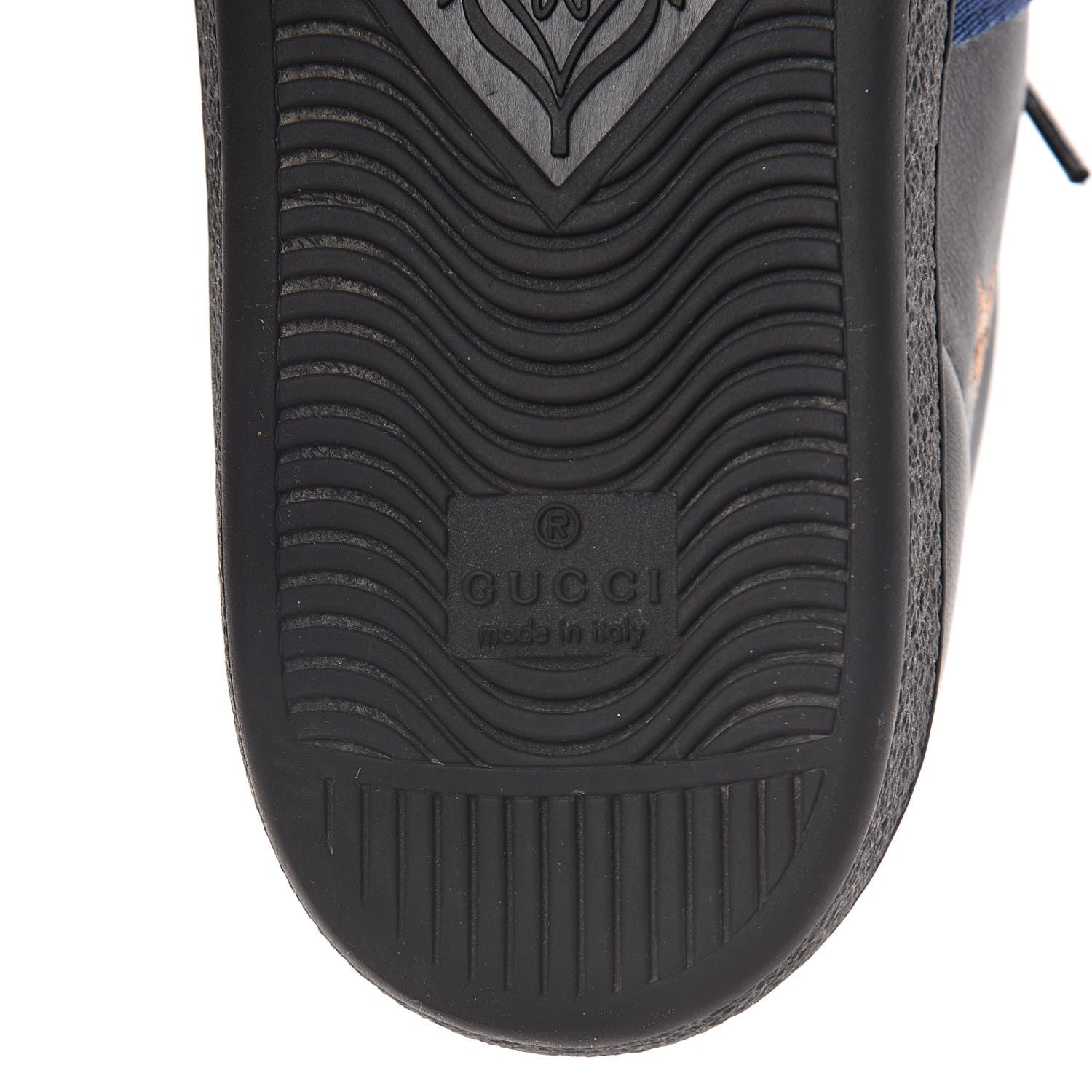 Gucci Calfskin Bee Star Embroidered Sylvie Web Ace Sneakers 40 Black 9 of 14