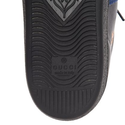 Gucci Calfskin Bee Star Embroidered Sylvie Web Ace Sneakers 40 Black 9 of 14