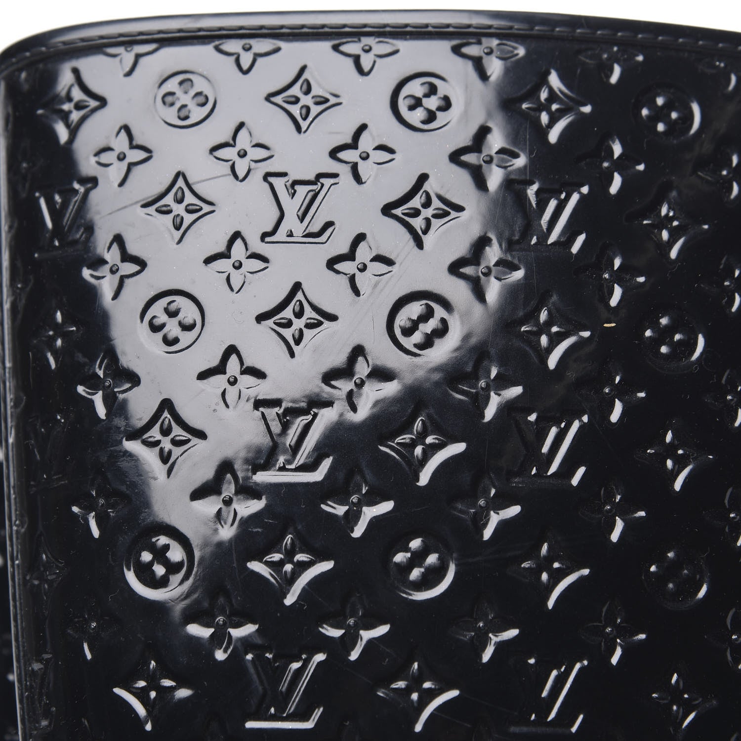 Louis Vuitton Rubber Embossed Monogram Splash Rain Boots 40 Black 6 of 8