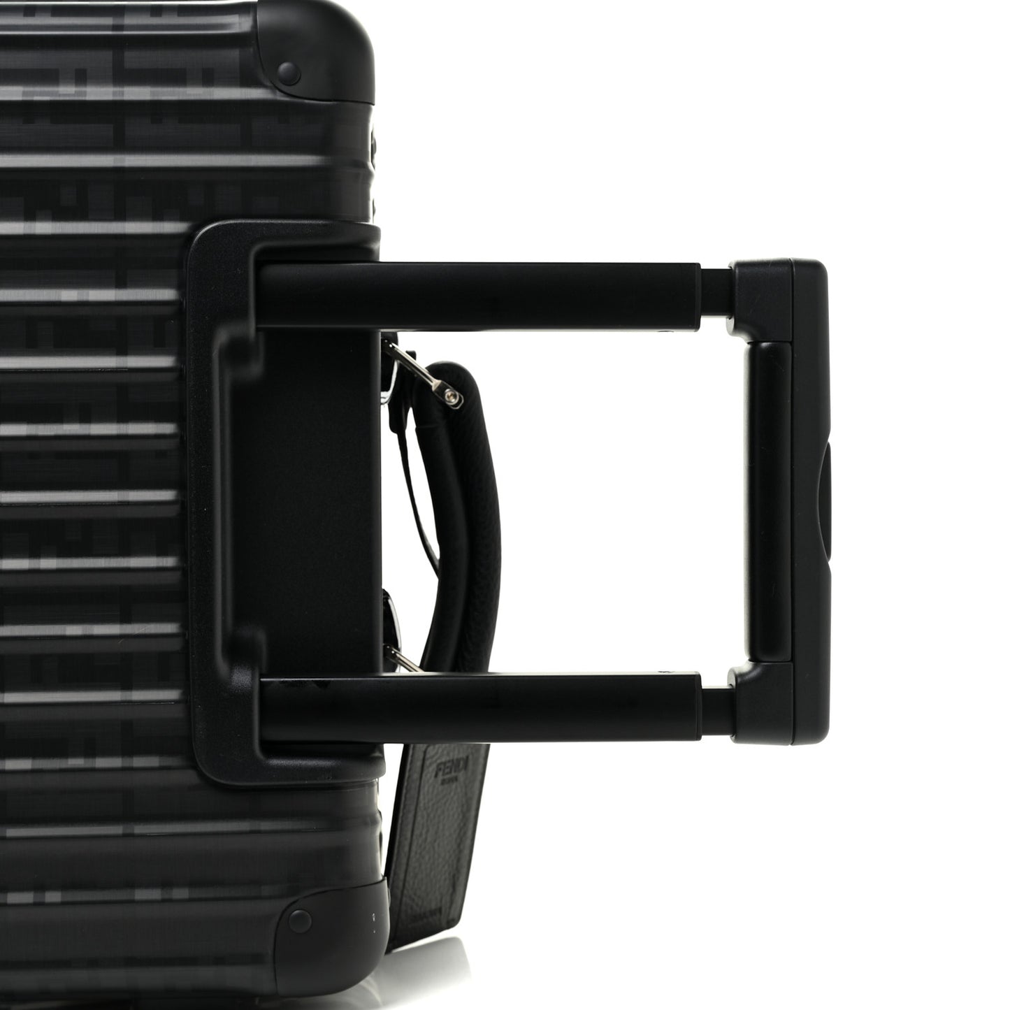 X RIMOWA Aluminum FF Print Roll Away Carry On Luggage Black