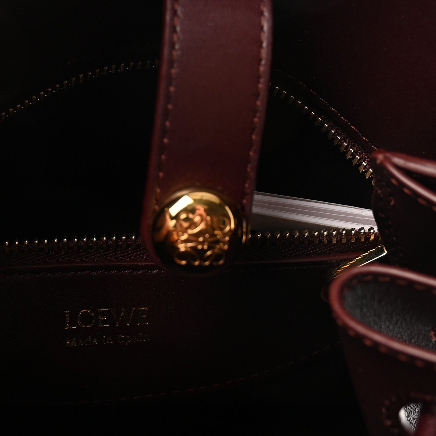 Loewe Supple Calfskin Small Madrid Bag Dark Burgundy 6 of 9