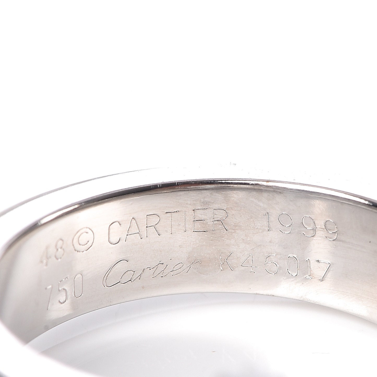 18K White Gold Aquamarine Tank Ring 48 4.5