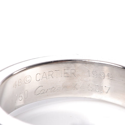 Cartier 18K White Gold Aquamarine Tank Ring 48 4.5 5 of 5