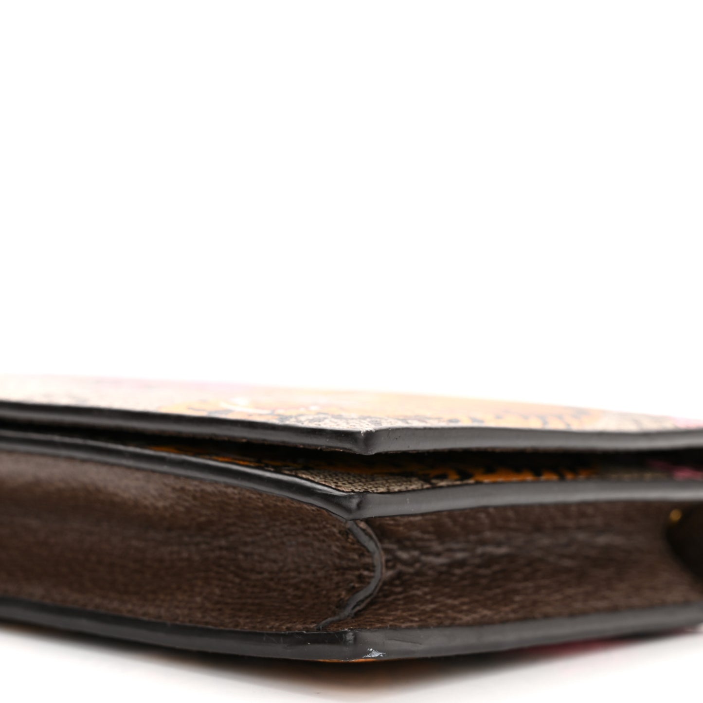 GG Supreme Monogram Bengal Chain Wallet Beige Pink
