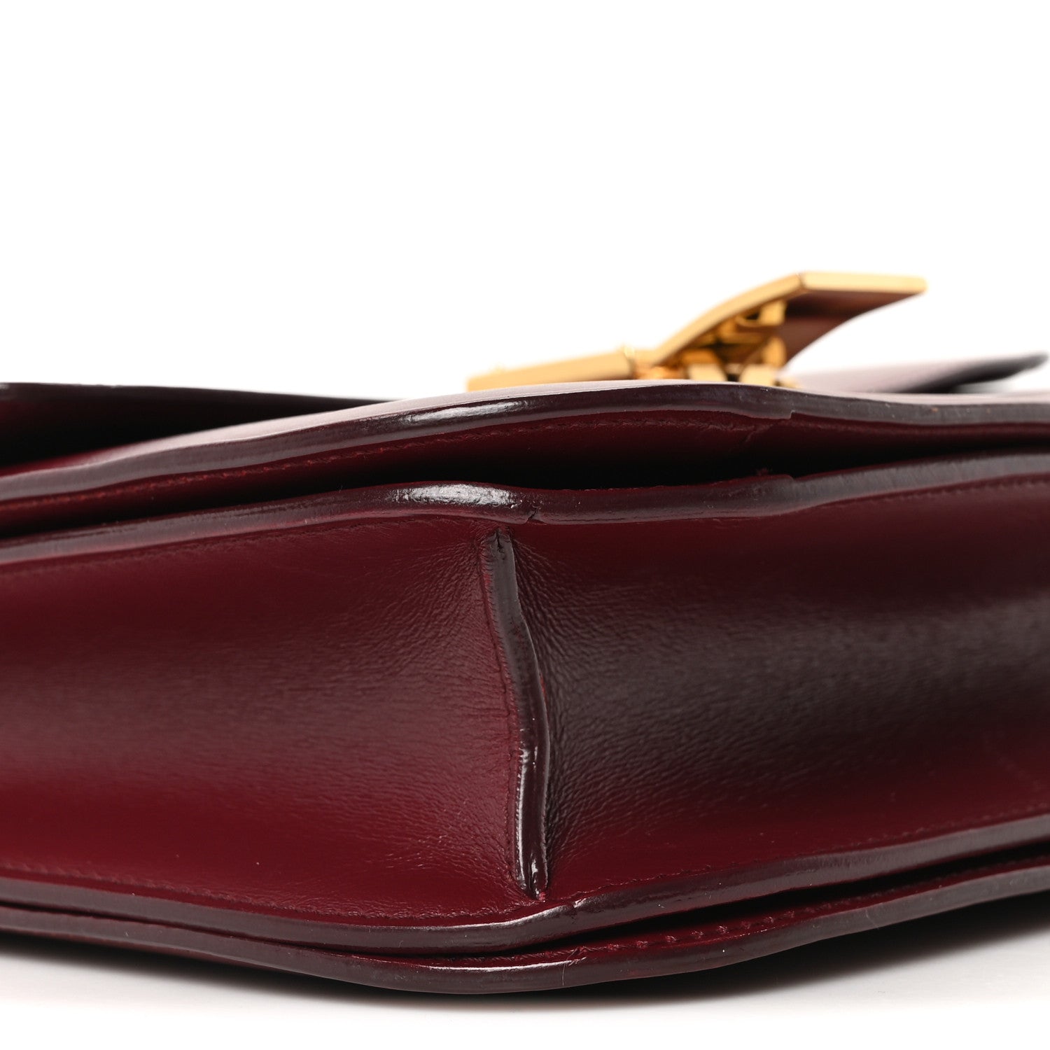 Celine Box Calfskin Medium Classic Box Flap Bag Burgundy 9 of 10