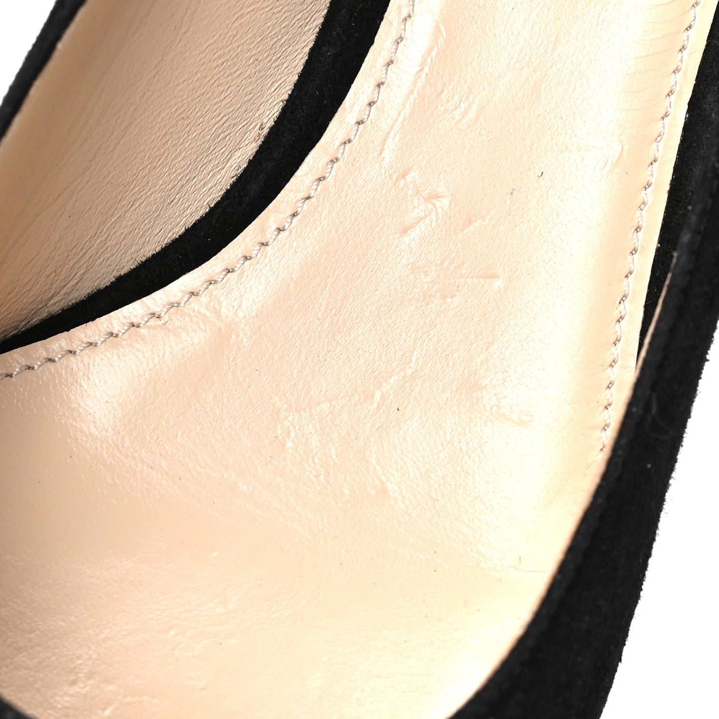 Suede Heel Pump 40.5 Black