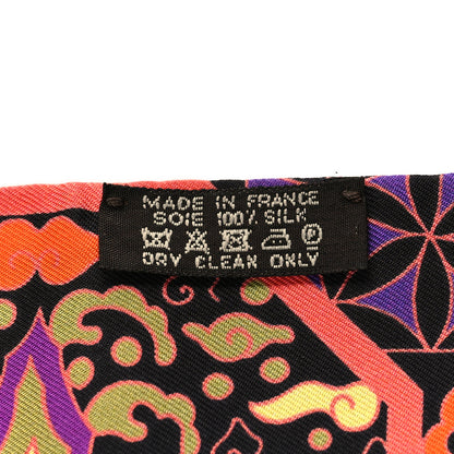 Hermes Silk Collections Imperiales Twilly Orange Fuchsia Black 3 of 4