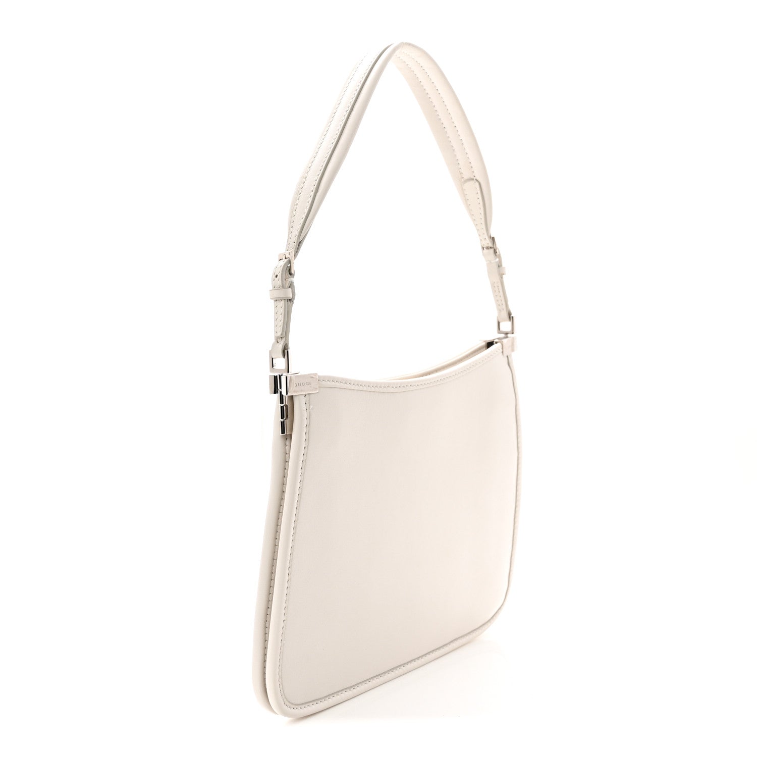 Gucci Calfskin Horsebit Slim Shoulder Bag White 3 of 10