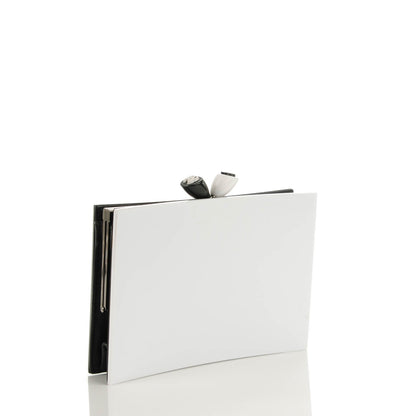 Chanel Acrylic Frame Clutch Black White 3 of 7