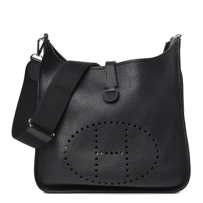 Hermes Taurillon Clemence Evelyne III GM Black 1 of 12