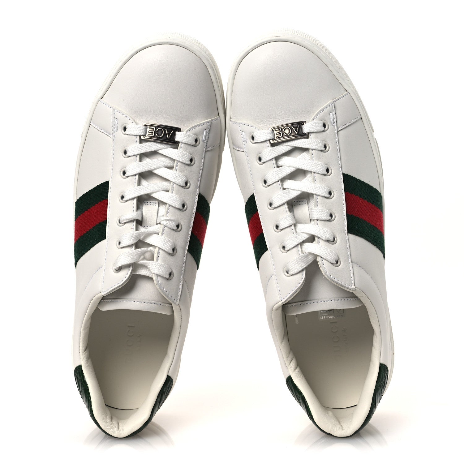 Gucci Ultralight Plume Calfskin Web Womens Ace Platform Sneakers 39.5 White 2 of 10