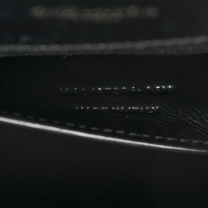 Saint Laurent Grain De Poudre Textured Mixed Matelasse Triquilt Medium Monogram Monochrome Satchel Black 8 of 11