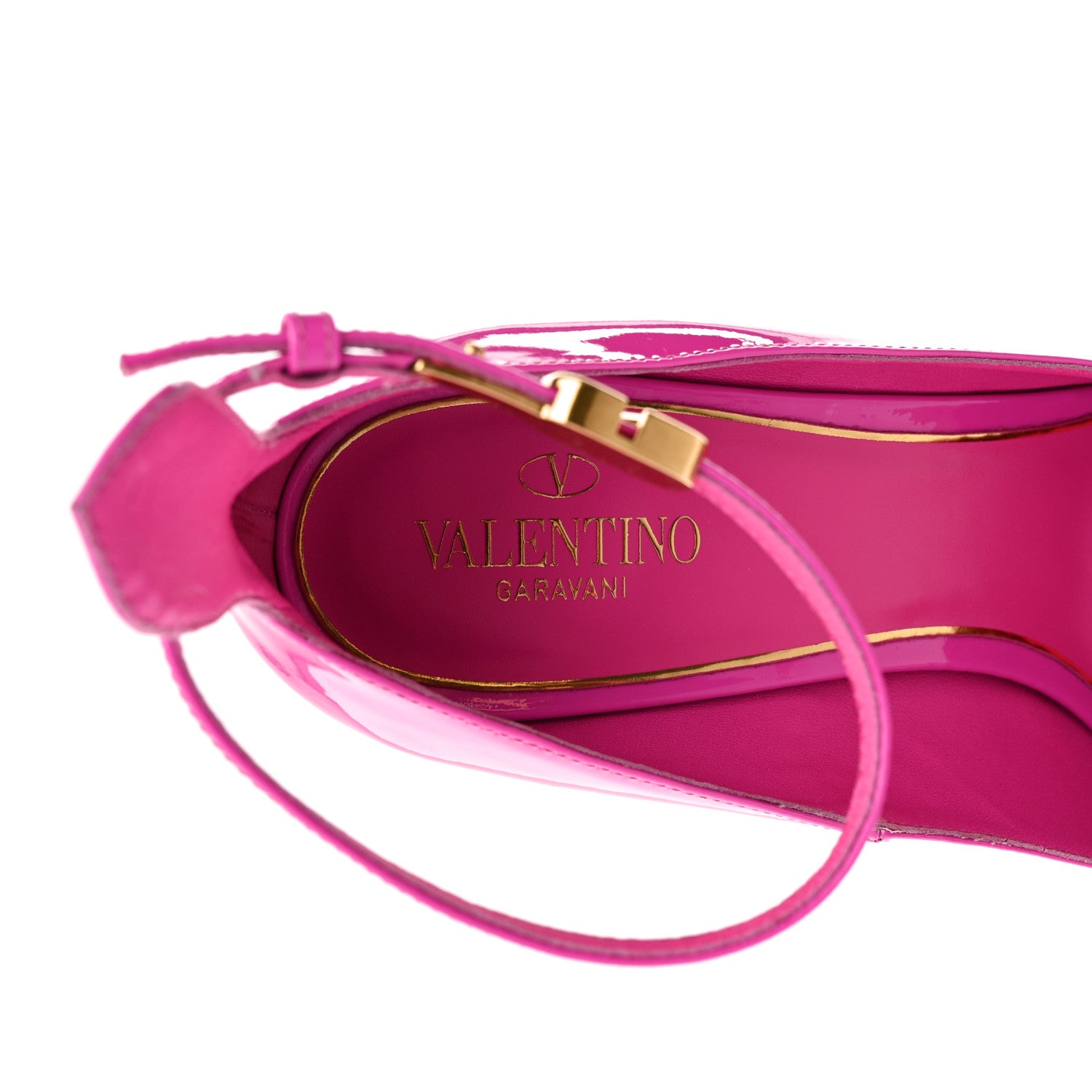 Valentino Garavani Patent Tango Ankle Strap 100mm Pumps 39 Pink PP 7 of 13