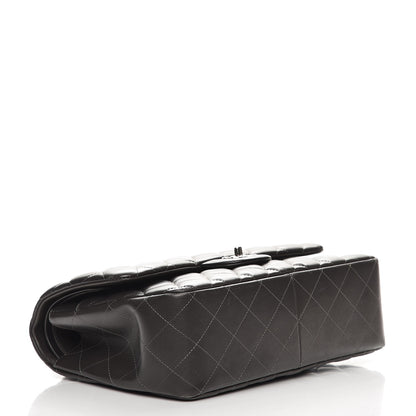 Chanel Lambskin Quilted Jumbo Double Flap Dark Grey 5 of 10