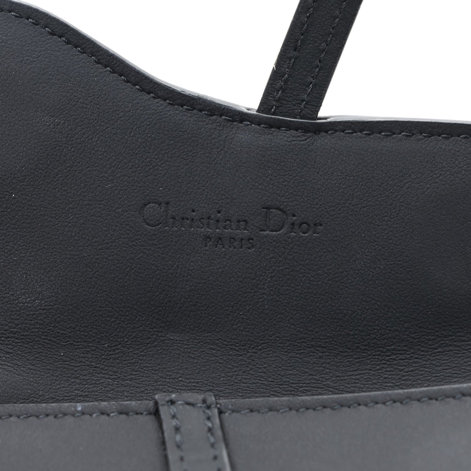 Christian Dior Ultra Matte Calfskin Nano Saddle Chain Pouch Black 6 of 9