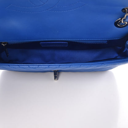 Chanel Lambskin Quilted Medium CC Crossing Flap Blue 7 of 8