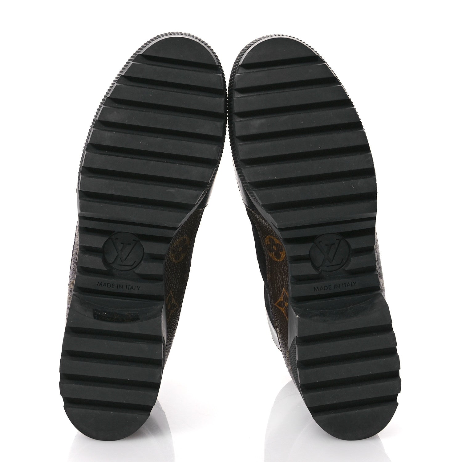 Louis Vuitton Suede Calfskin Monogram Laureate Platform Desert Boots 39.5 Black 6 of 9