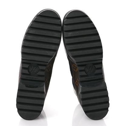 Louis Vuitton Suede Calfskin Monogram Laureate Platform Desert Boots 39.5 Black 6 of 9