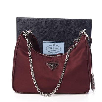Prada Tessuto Nylon Re-Edition 2005 Shoulder Bag Granato 11 of 11