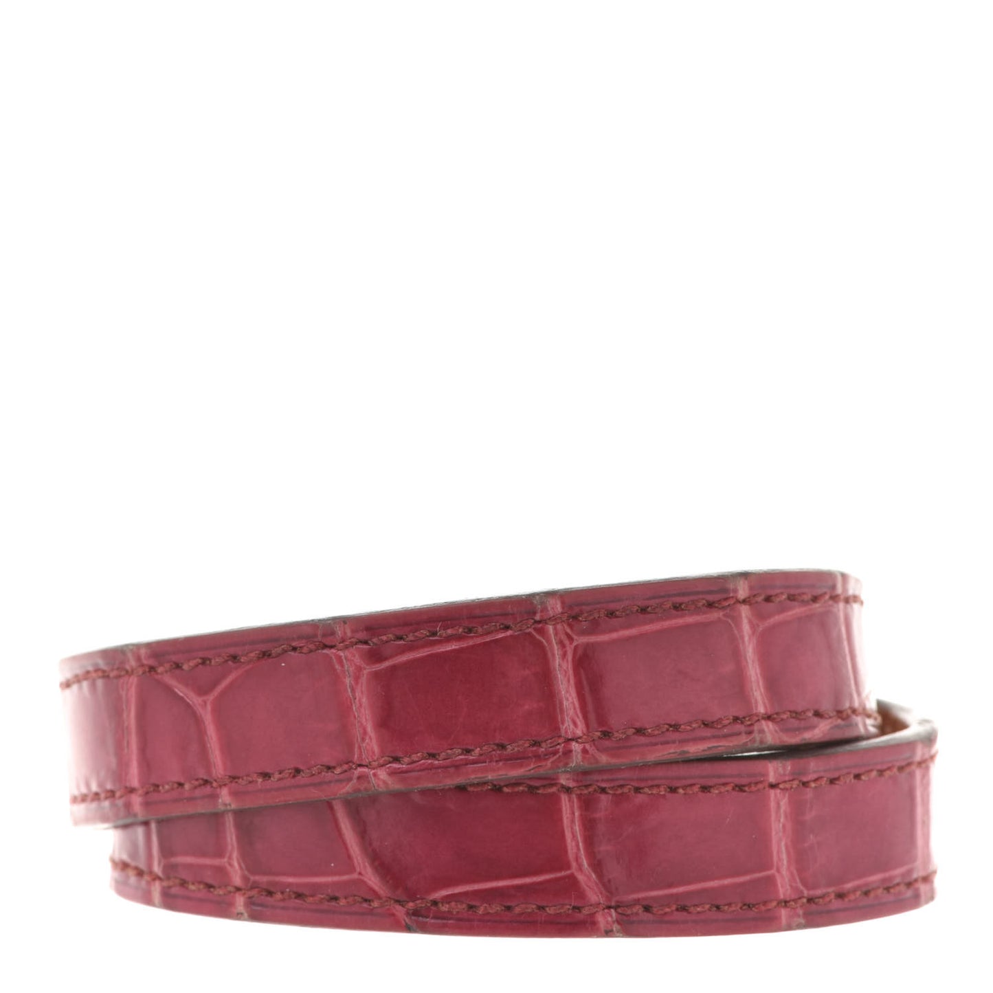 Matte Alligator Kelly Double Tour Bracelet S Fuchsia
