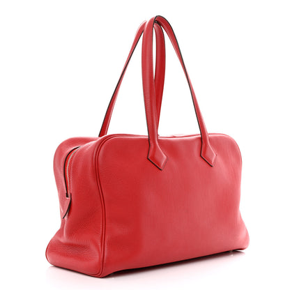 Hermes Taurillon Clemence Victoria 35 Rouge Casaque 3 of 10