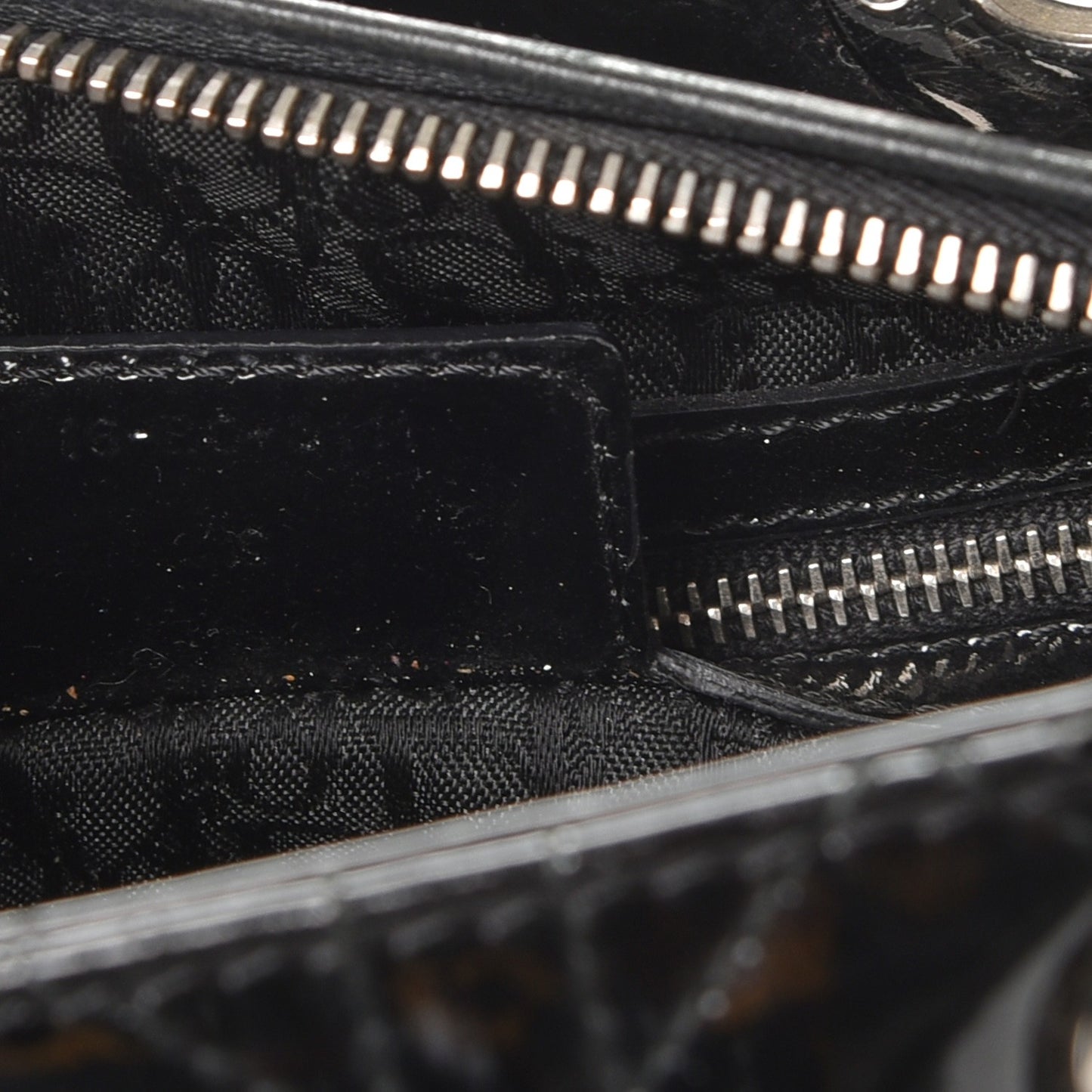 Patent Cannage Medium Lady Dior Black