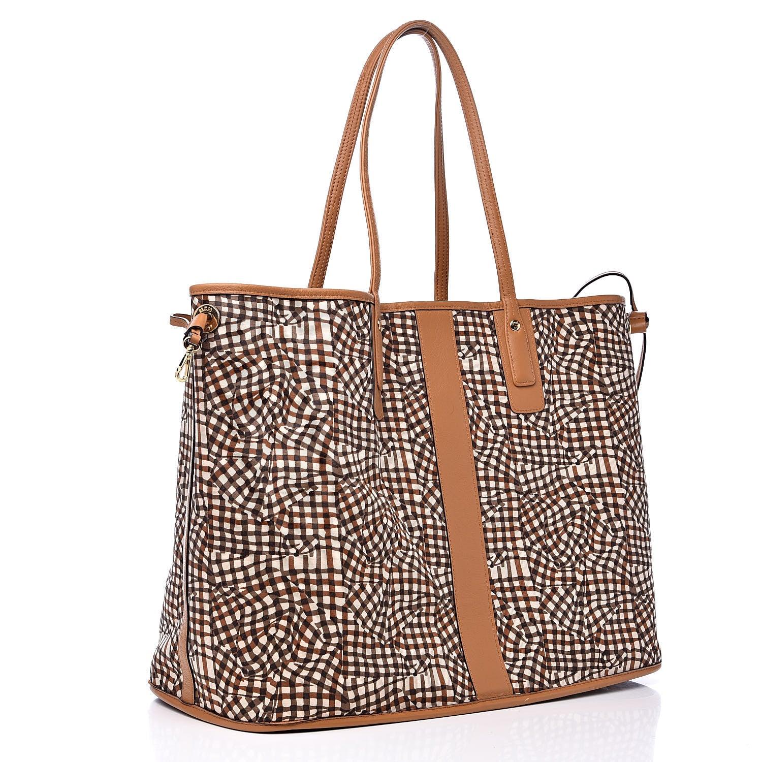 MCM Visetos Large Liz Reversible Shopper Tote Cognac 6 of 16