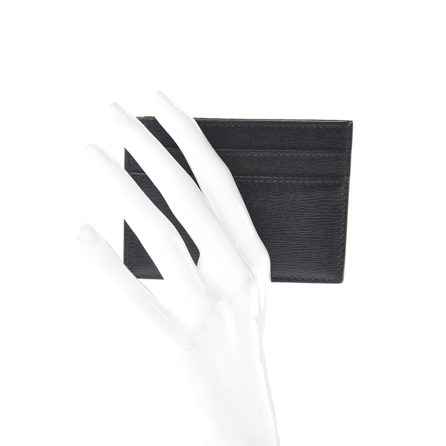 Christian Dior Calfskin Bee Signature Card Holder Black 2 of 9