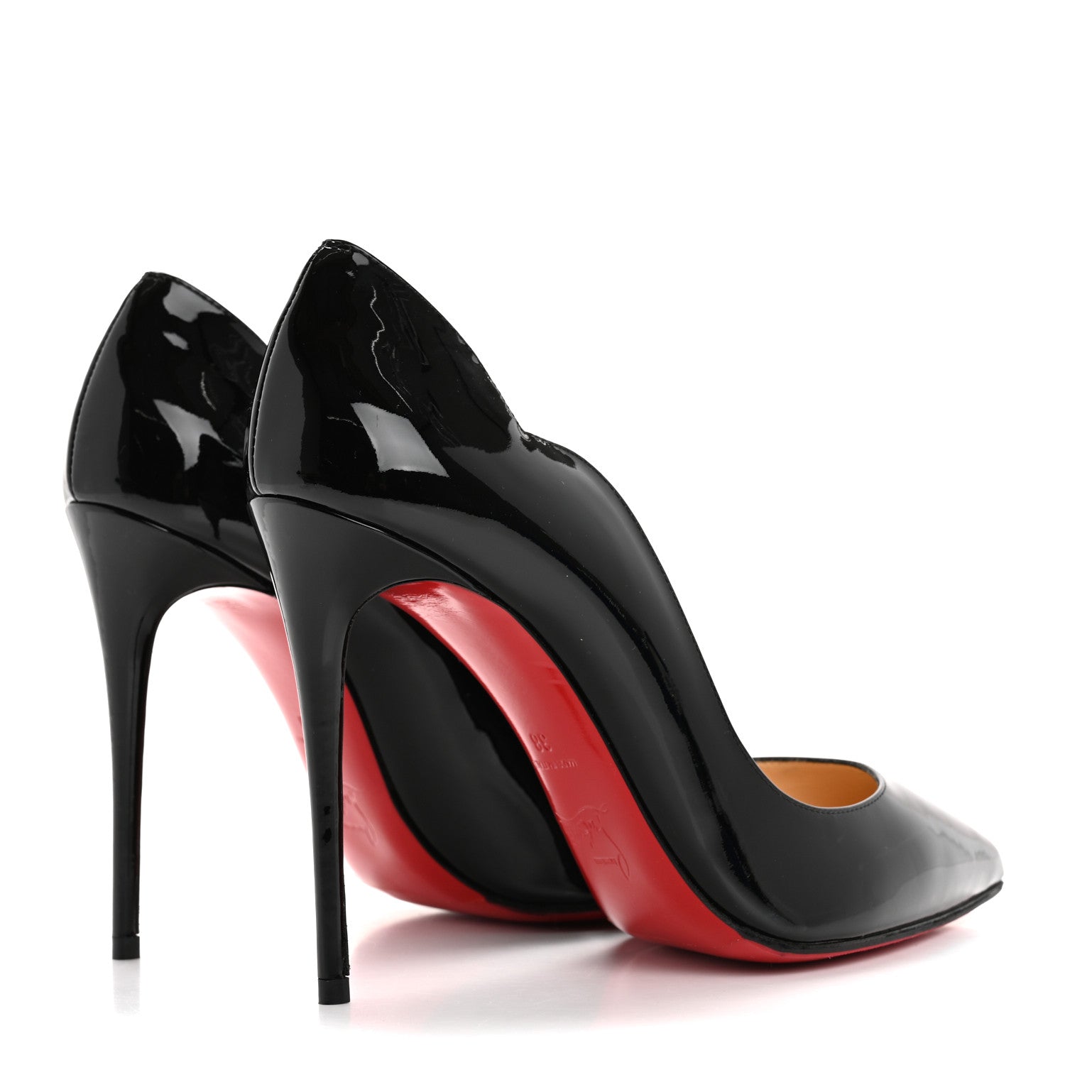 Christian Louboutin Patent Hot Chick 100 Pumps 38 Black 5 of 9