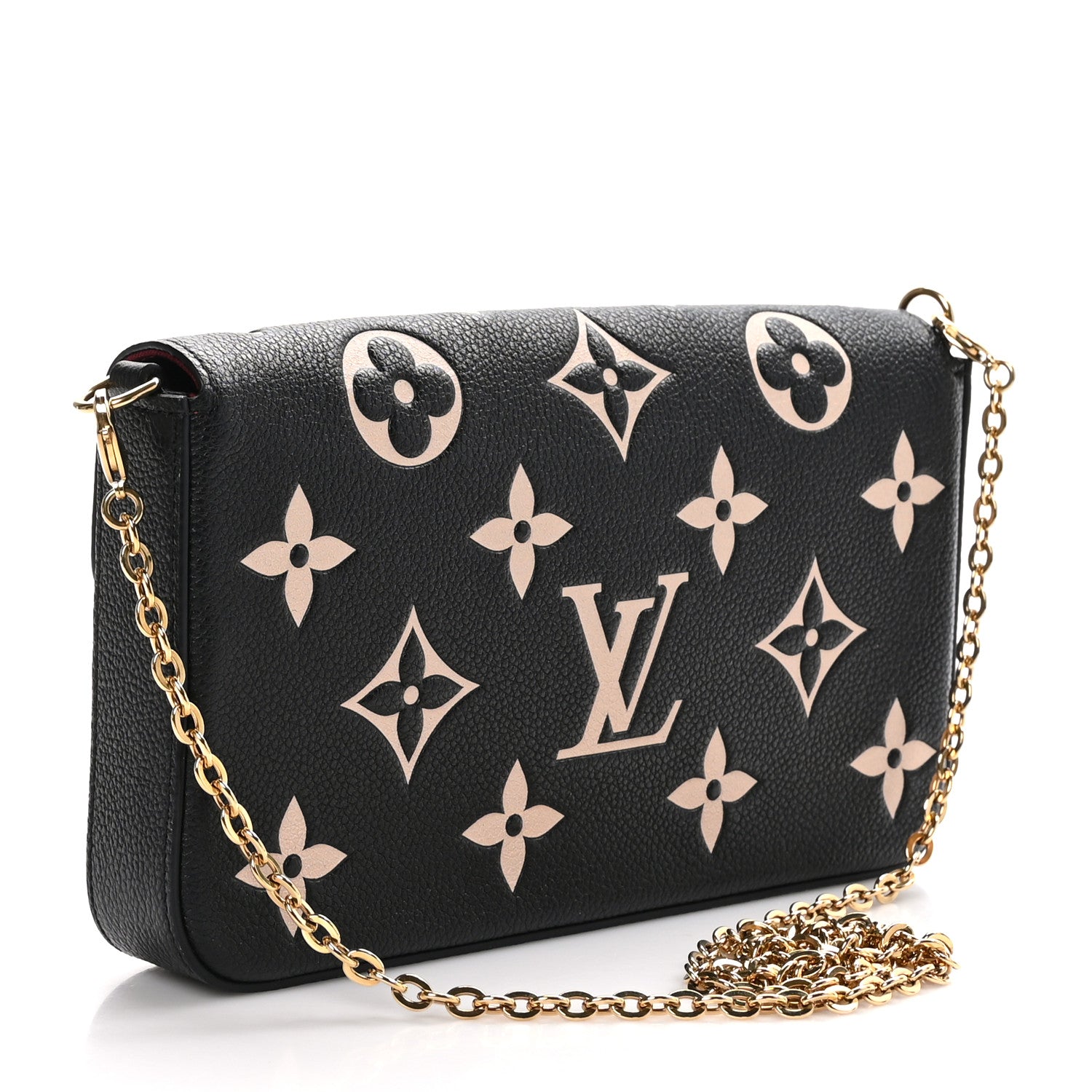 Louis Vuitton Empreinte Monogram Giant Felicie Pochette Black Beige 4 of 10