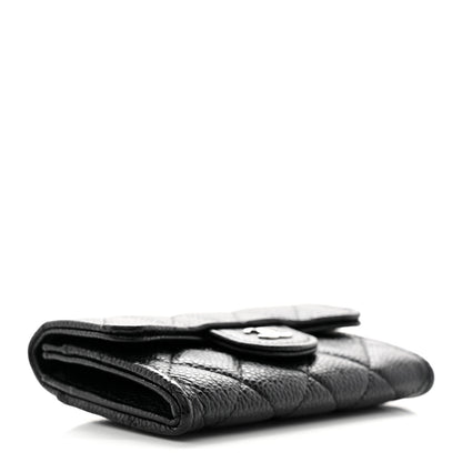 Chanel Caviar Quilted Flap Card Holder Wallet Black 4 of 9