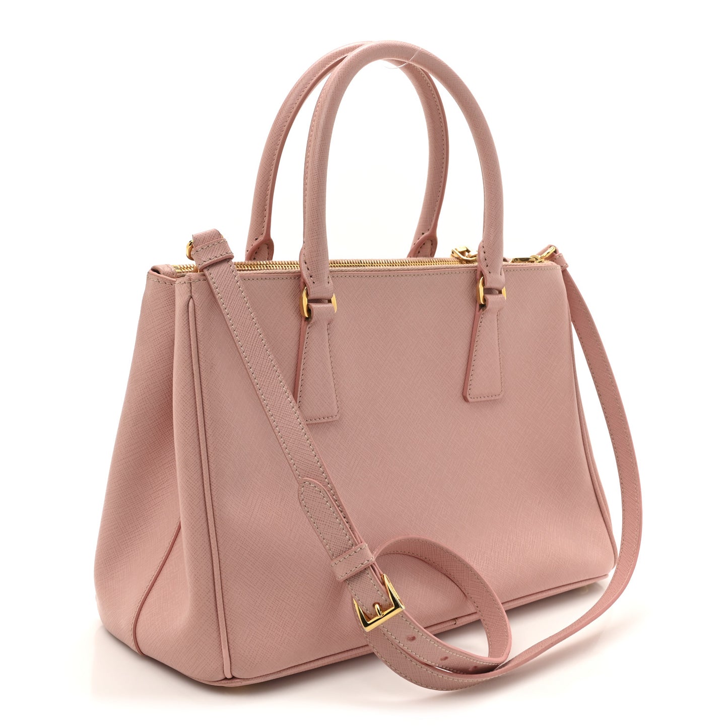 Saffiano Lux Small Double Zip Tote Orchidea