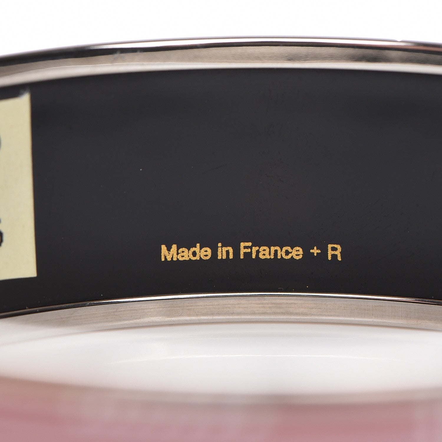 Hermes Enamel Printed Wide Circuit 24 Faubourg Bracelet 65 Rouge White 4 of 6