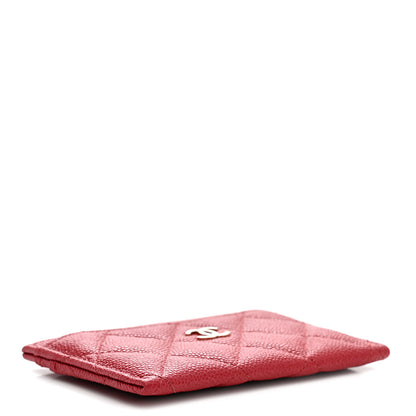 Chanel Caviar Quilted Card Holder Red 4 of 8