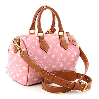 Louis Vuitton Calfskin Monogram Speedy P9 Bandouliere 25 Pink Sakura 4 of 11