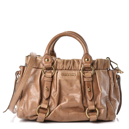 Miu Miu Vitello Lux Mini Gathered Tote 1 of 18